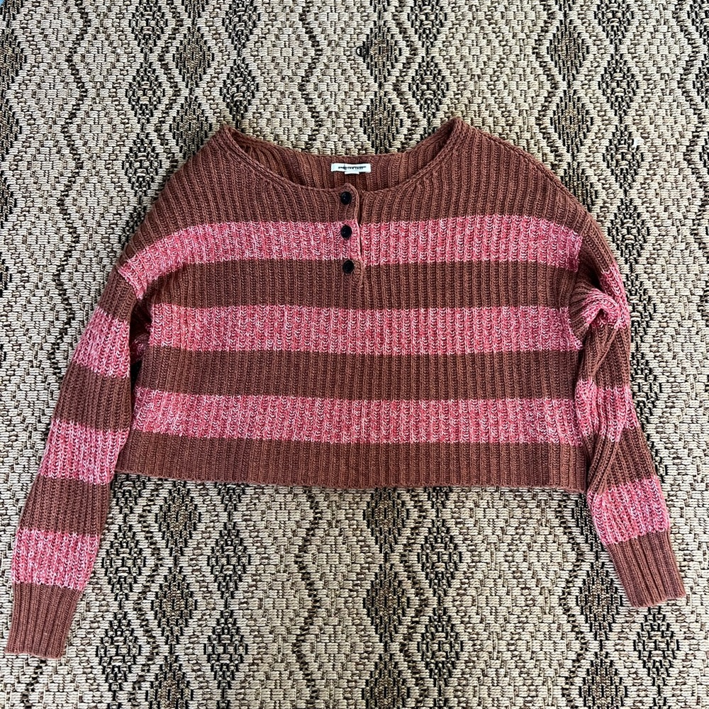 super cozy and comfy striped sweater from american eagle!